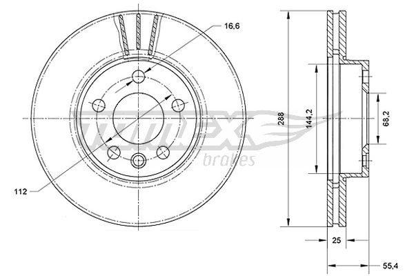 TOMEX Brakes Bremsscheibe